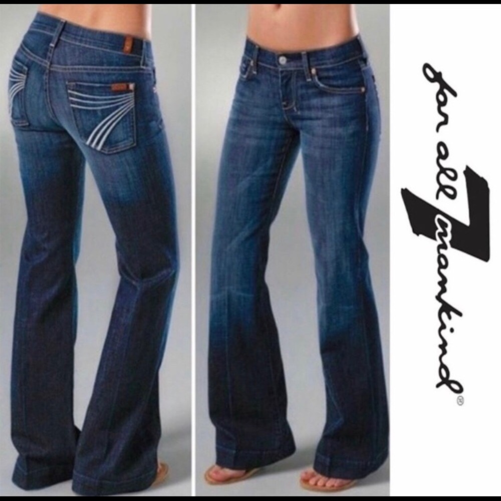 7 For All Mankind Dojo Flare Jeans Size 28